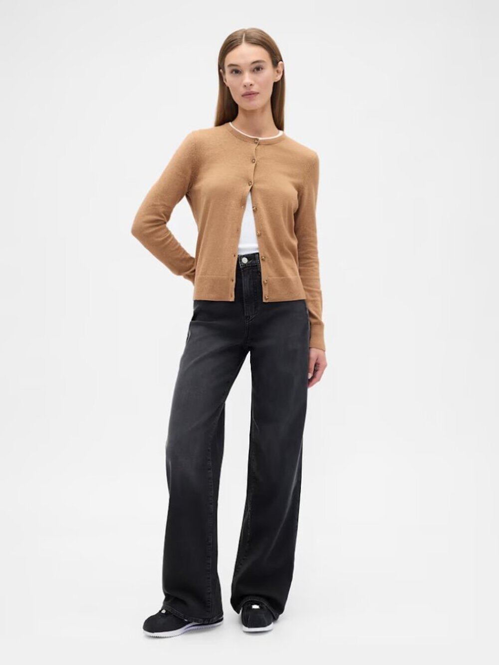 GAP Sweatpant Jeans Denim High Rise Wide-Leg Sweatpant Jeans